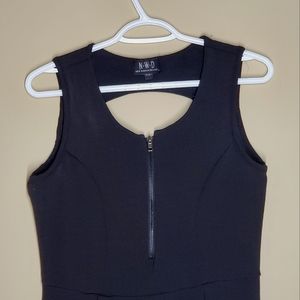 N.W.D. Black Dress with Zipper Peekaboo